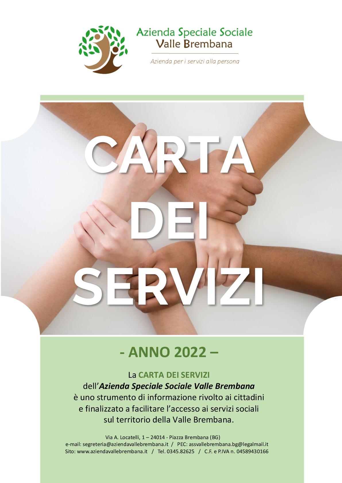 Immagine La Carta dei Servizi - Anno 2022